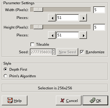 Maze filter options