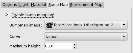 Bumpmap options of the Lighting filter