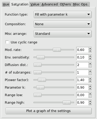 CML Explorer filter options(Saturation)